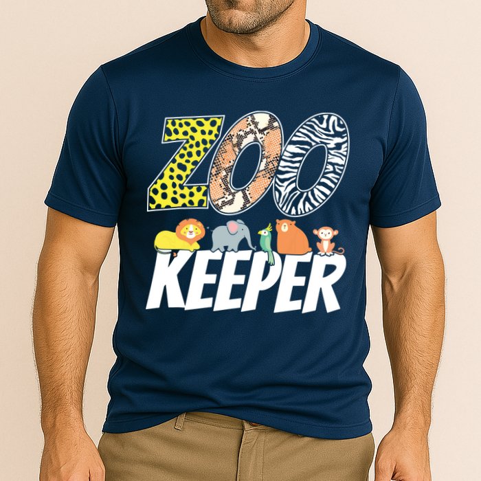 Zookeeper Costume African Savanna Zoo Keeper Animals Lover Cooling Performance Crew T-Shirt