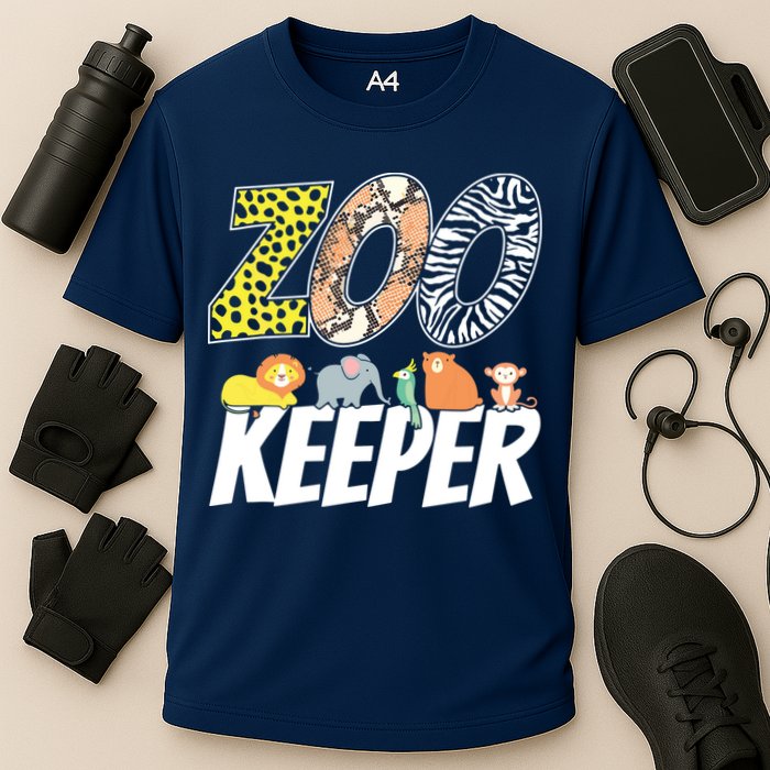 Zookeeper Costume African Savanna Zoo Keeper Animals Lover Cooling Performance Crew T-Shirt