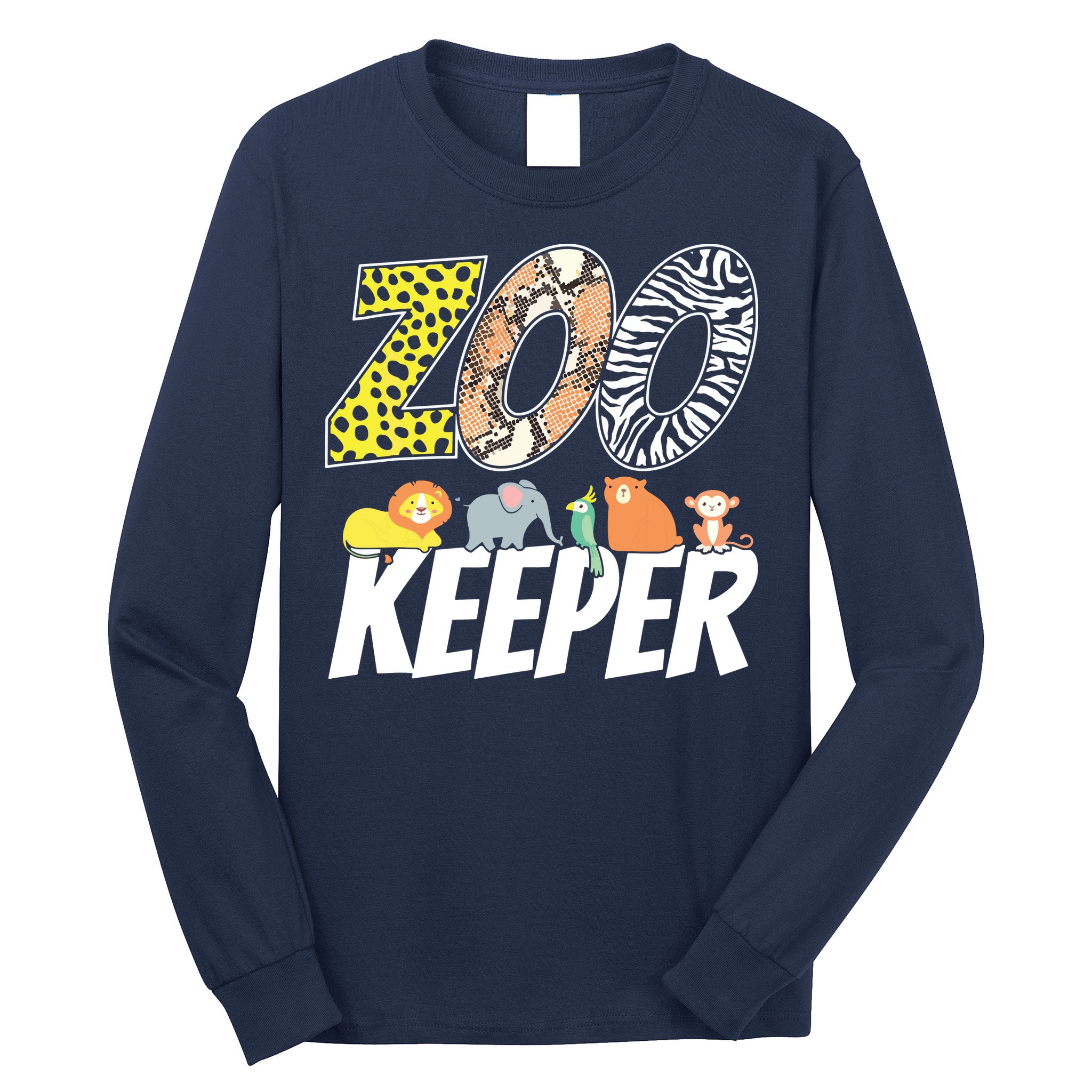 Zookeeper Costume African Savanna Zoo Keeper Animals Lover Long Sleeve Shirt