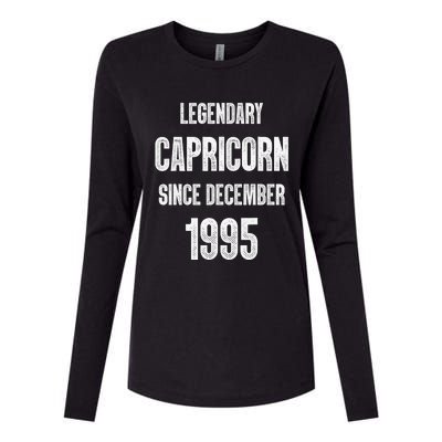 Zodiac Capricorn Birthday Legendary December 1995 Womens Cotton Relaxed Long Sleeve T-Shirt