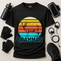 Zebu Cattle Brahma Bull Hump Dewlap Cow Indian Aurochs Cooling Performance Crew T-Shirt
