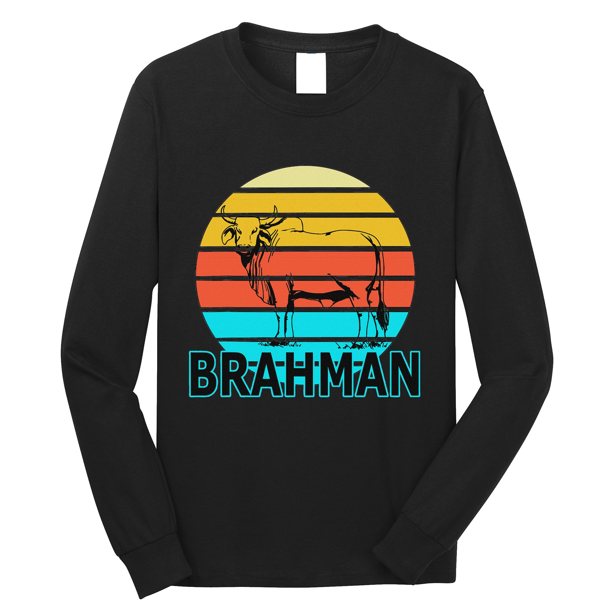 Zebu Cattle Brahma Bull Hump Dewlap Cow Indian Aurochs Long Sleeve Shirt
