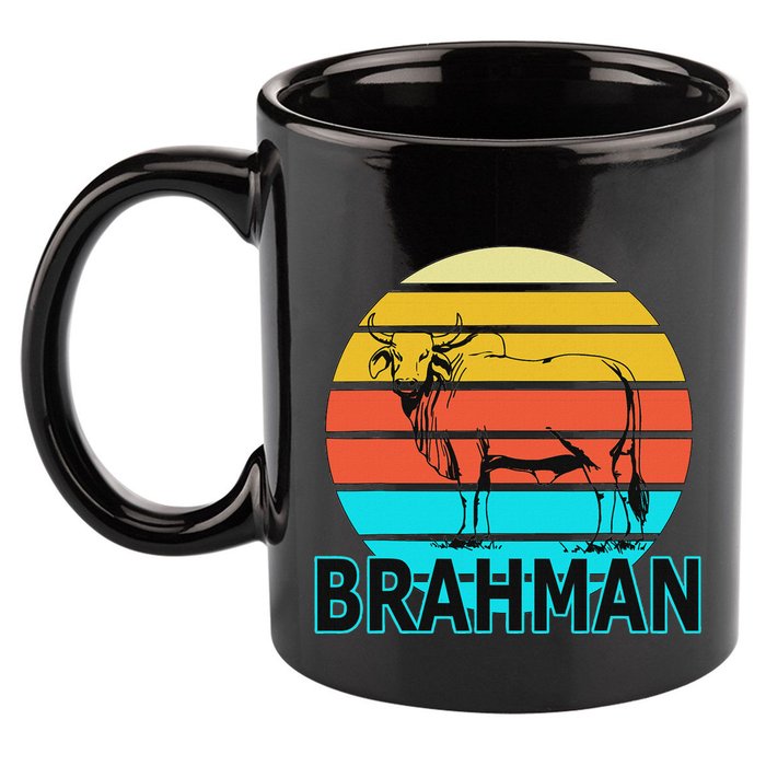 Zebu Cattle Brahma Bull Hump Dewlap Cow Indian Aurochs 11oz C Handle Ceramic Mug