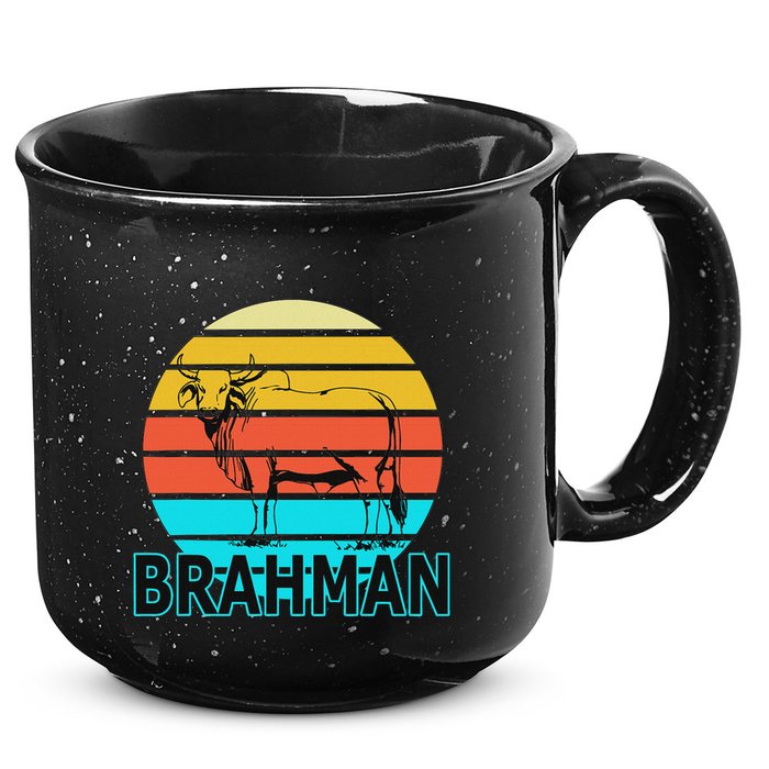 Zebu Cattle Brahma Bull Hump Dewlap Cow Indian Aurochs 15oz Campfire Ceramic Mug