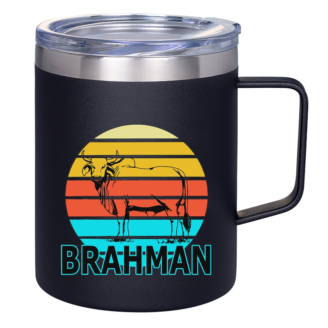Zebu Cattle Brahma Bull Hump Dewlap Cow Indian Aurochs 12oz Stainless Steel Coffee Mug