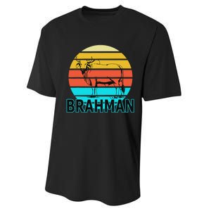 Zebu Cattle Brahma Bull Hump Dewlap Cow Indian Aurochs Performance Sprint T-Shirt