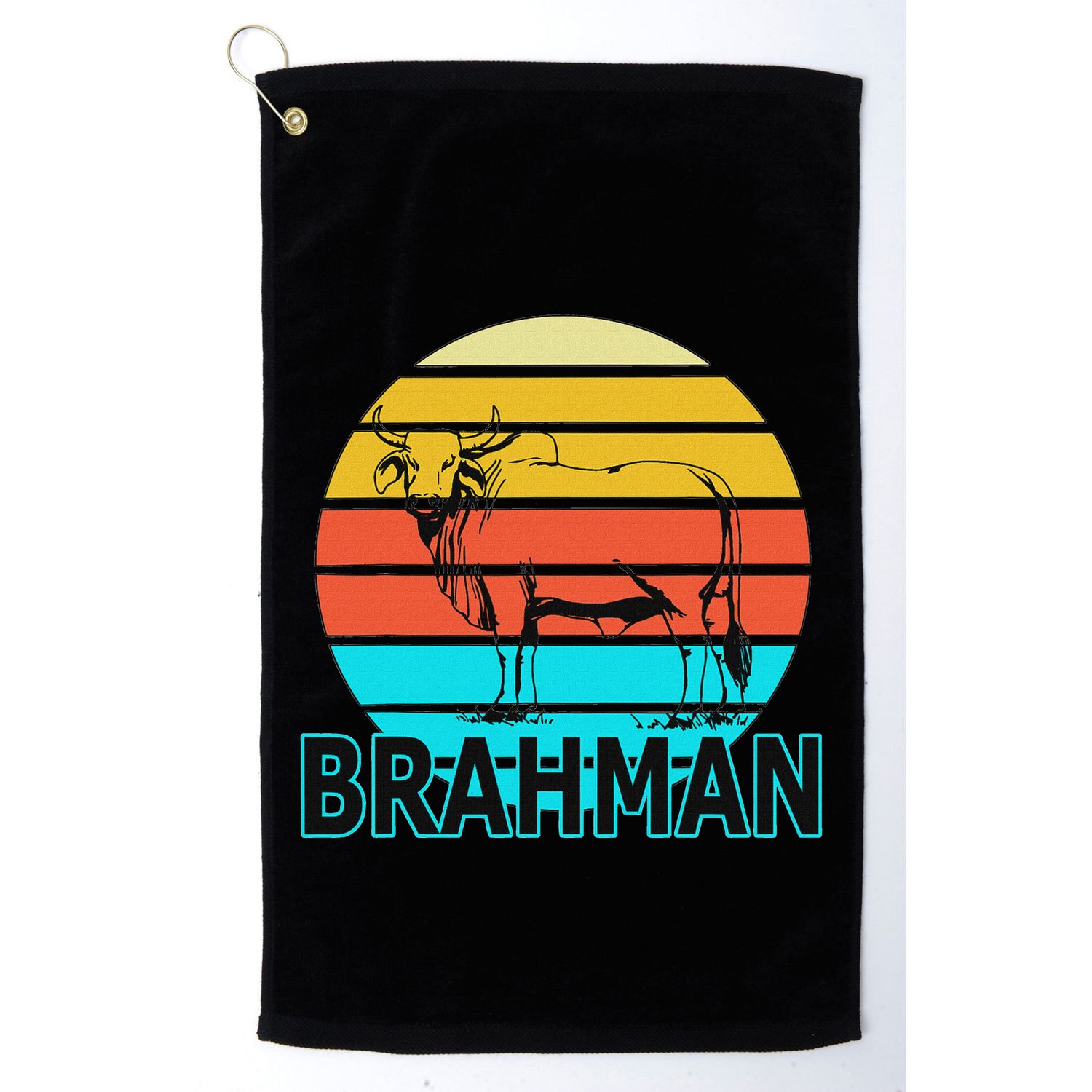 Zebu Cattle Brahma Bull Hump Dewlap Cow Indian Aurochs Golf Towel