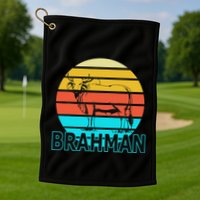 Zebu Cattle Brahma Bull Hump Dewlap Cow Indian Aurochs Golf Towel