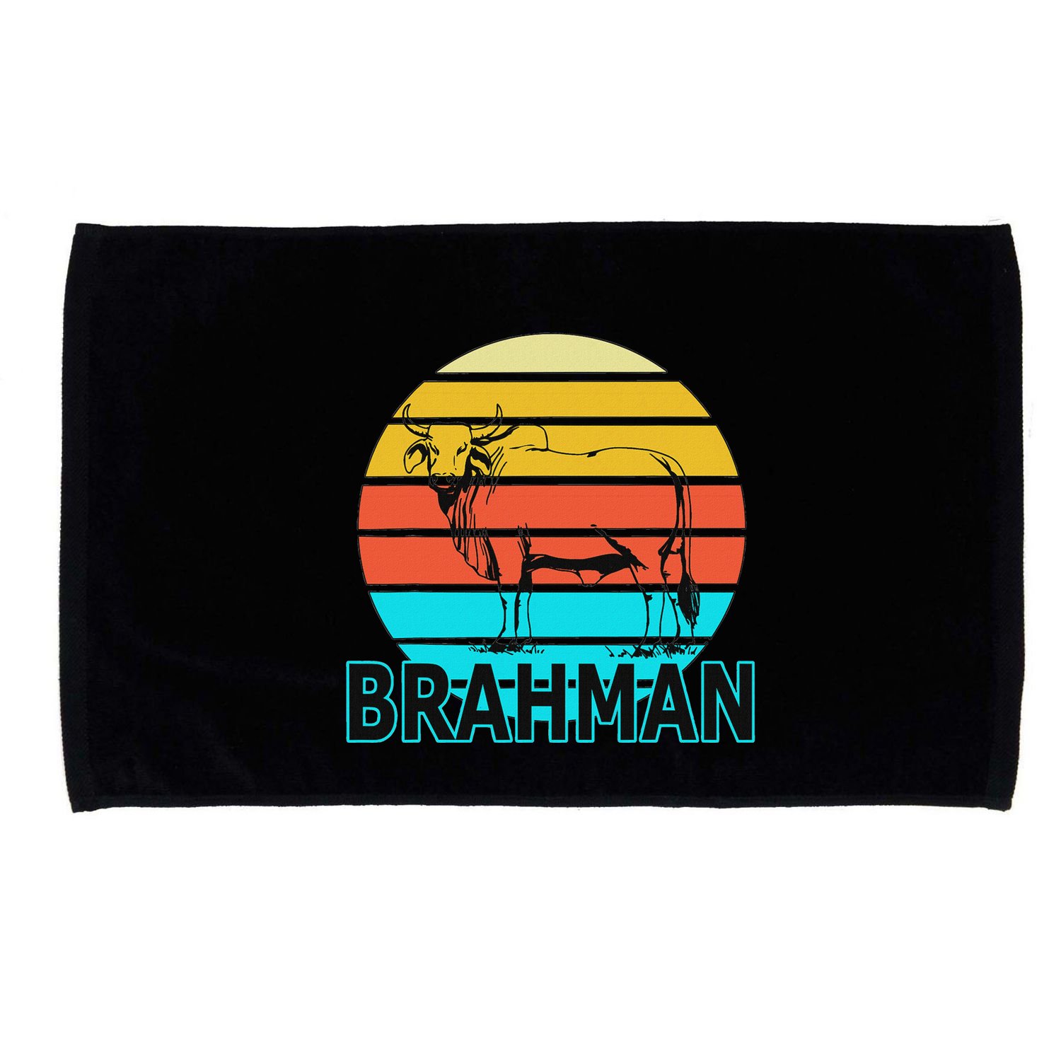 Zebu Cattle Brahma Bull Hump Dewlap Cow Indian Aurochs Microfiber Hand Towel