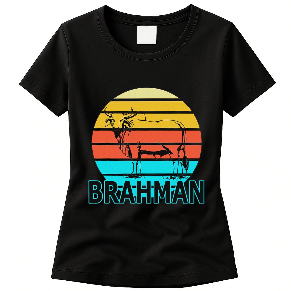 Zebu Cattle Brahma Bull Hump Dewlap Cow Indian Aurochs Womens T-Shirt