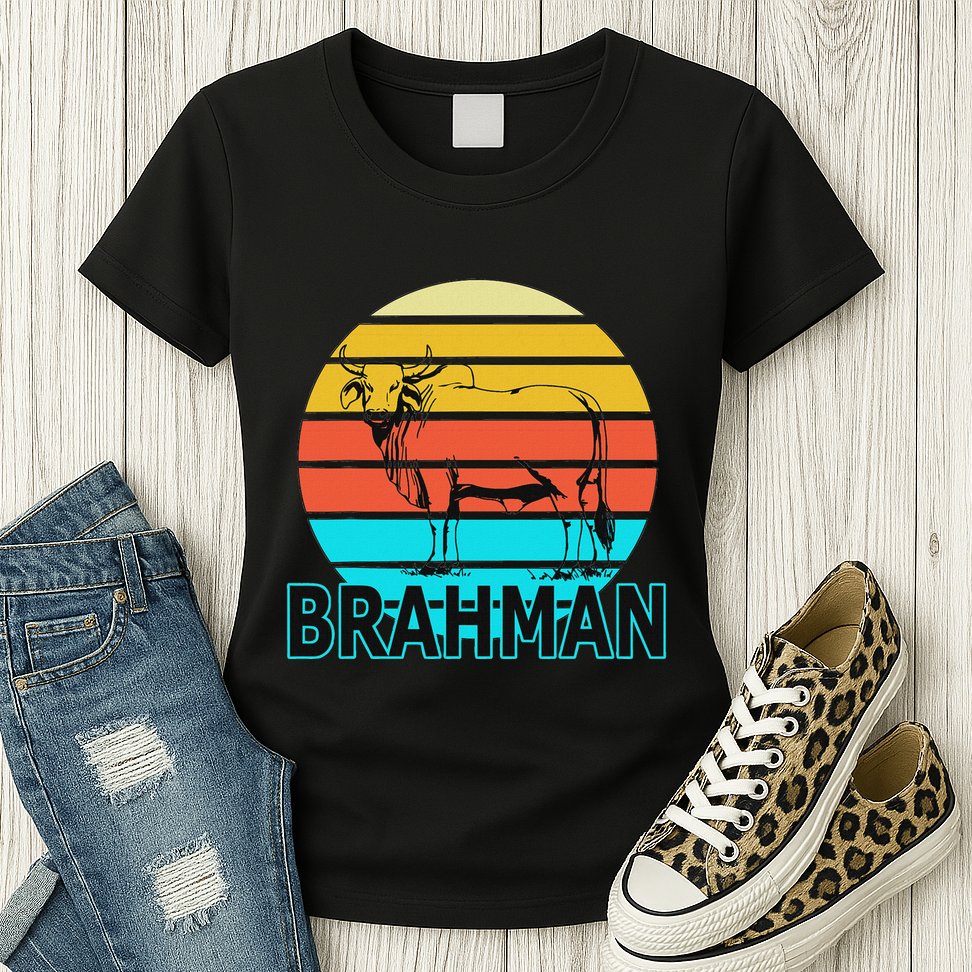 Zebu Cattle Brahma Bull Hump Dewlap Cow Indian Aurochs Womens T-Shirt