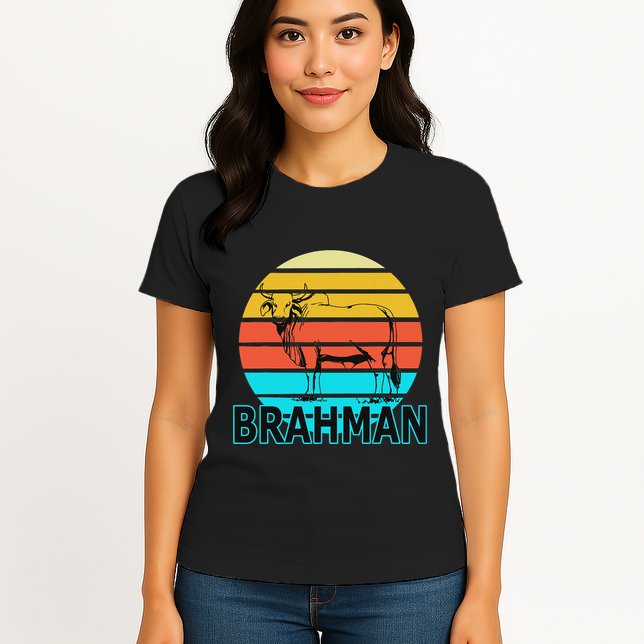 Zebu Cattle Brahma Bull Hump Dewlap Cow Indian Aurochs Womens T-Shirt