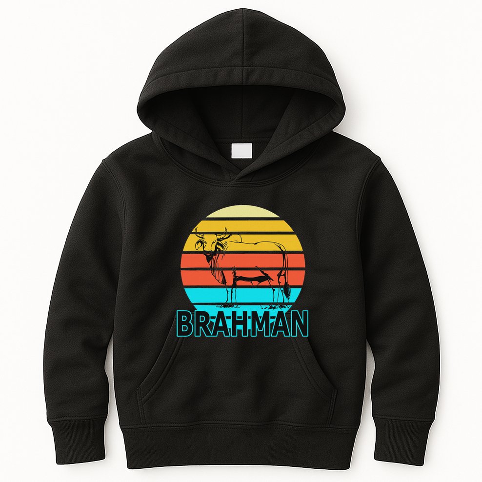 Zebu Cattle Brahma Bull Hump Dewlap Cow Indian Aurochs Kids Hoodie