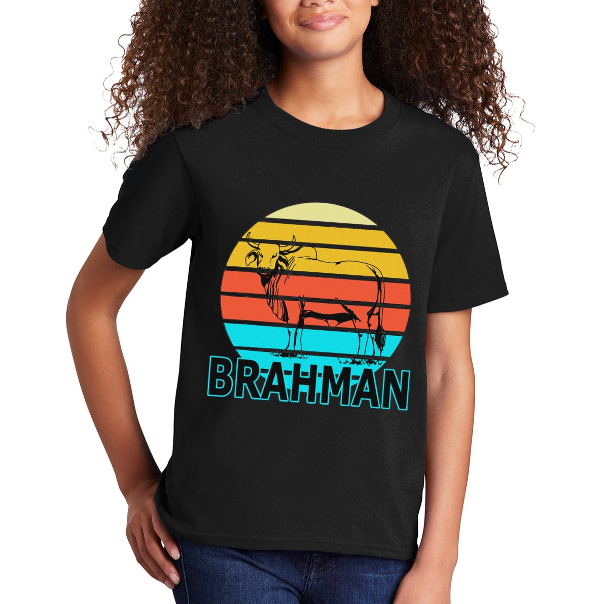 Zebu Cattle Brahma Bull Hump Dewlap Cow Indian Aurochs Kids T-Shirt