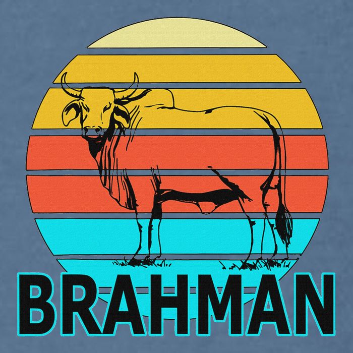 Zebu Cattle Brahma Bull Hump Dewlap Cow Indian Aurochs Garment-Dyed Sweatshirt