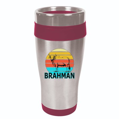 Zebu Cattle Brahma Bull Hump Dewlap Cow Indian Aurochs 16oz Travel Tumbler