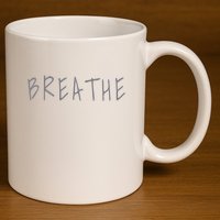 Zen Calm Breathe Yoga Meditation 11oz C Handle Ceramic Mug