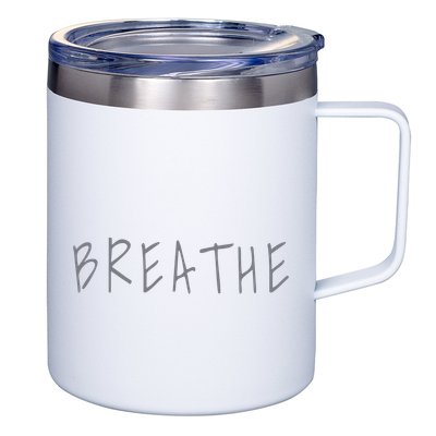 Zen Calm Breathe Yoga Meditation 12oz Stainless Steel Coffee Mug