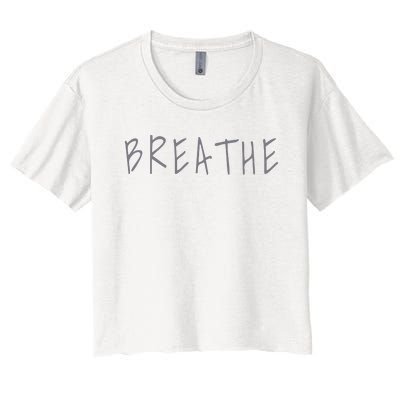 Zen Calm Breathe Yoga Meditation Women's Crop Top Tee