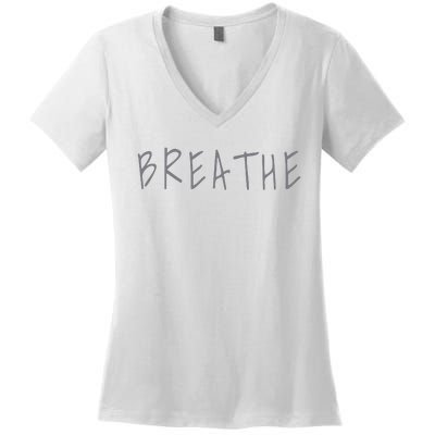 Zen Calm Breathe Yoga Meditation Women's V-Neck T-Shirt