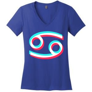 Zodiac Cancer Cool Gift And Cancer Zodiac Gift Women's V-Neck T-Shirt