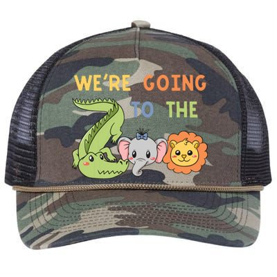 Zoo Crocodile Elephant Lion Animal Park Zookeeper Retro Rope Trucker Hat Cap