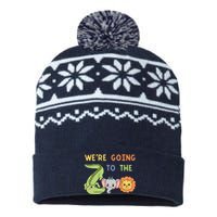 Zoo Crocodile Elephant Lion Animal Park Zookeeper USA-Made Snowflake Beanie