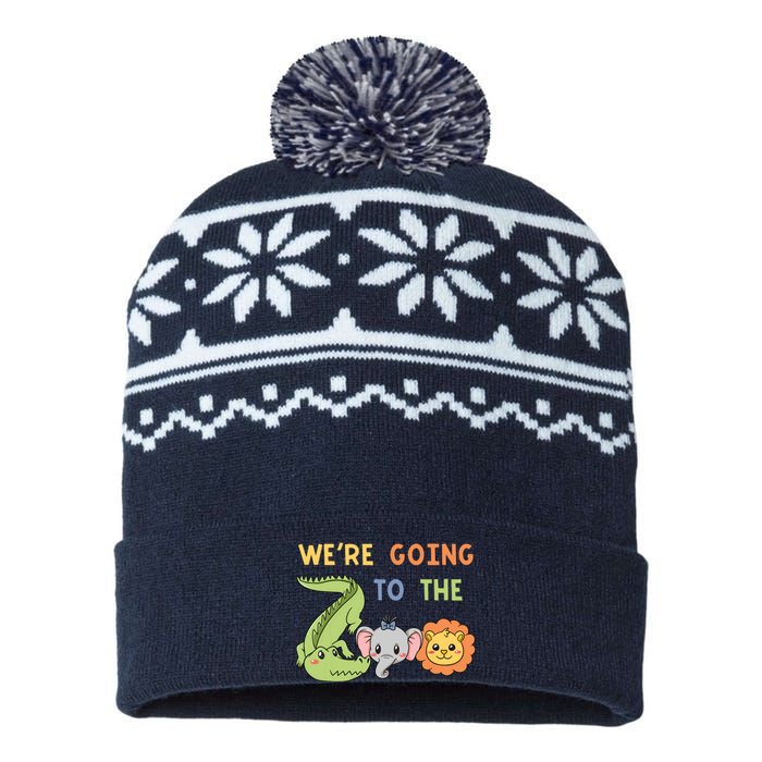 Zoo Crocodile Elephant Lion Animal Park Zookeeper USA-Made Snowflake Beanie