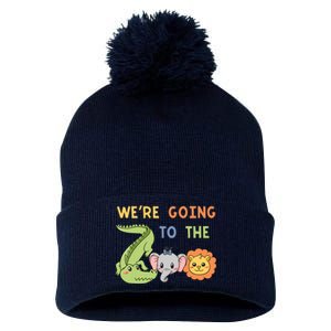 Zoo Crocodile Elephant Lion Animal Park Zookeeper Pom Pom 12in Knit Beanie