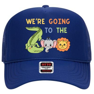 Zoo Crocodile Elephant Lion Animal Park Zookeeper High Crown Mesh Back Trucker Hat