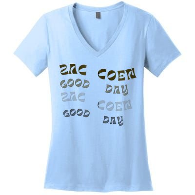 Zac Coen Good Day Women's V-Neck T-Shirt