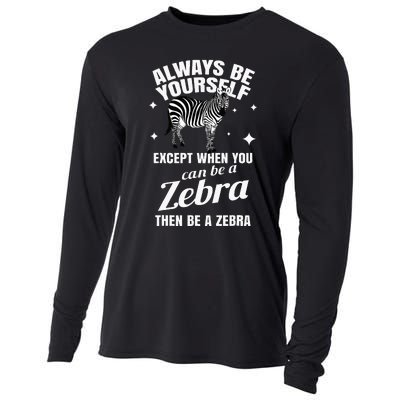 Zebra Costume Gift Zoo Stripes Wildlife Tropic Wilderness Cooling Performance Long Sleeve Crew