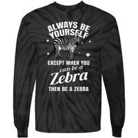 Zebra Costume Gift Zoo Stripes Wildlife Tropic Wilderness Tie-Dye Long Sleeve Shirt