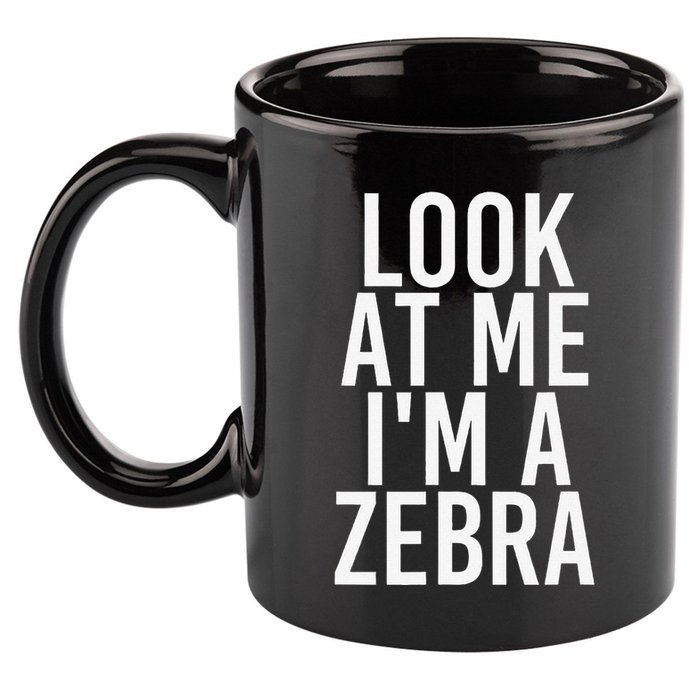 Zebra Costume Group Easy Outfit For Halloween 11oz C Handle Ceramic Mug
