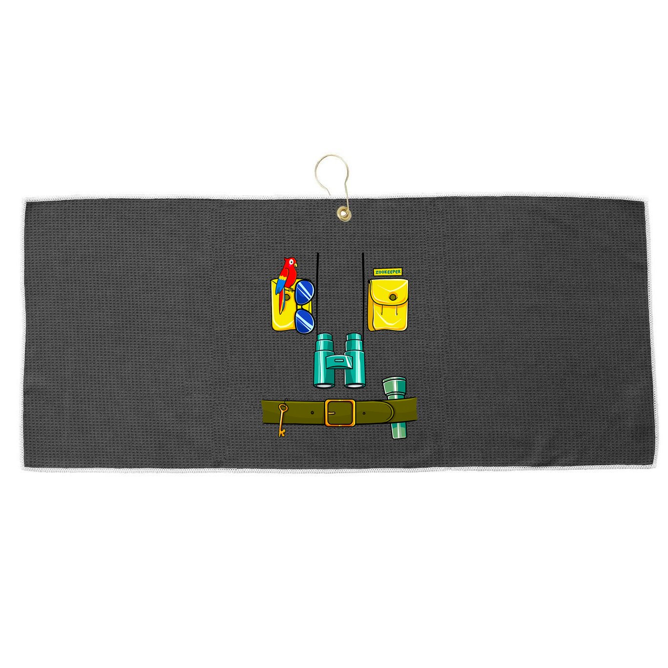 Zookeeper Costume Halloween DIY Jungle Safari Zoo Keeper Large Microfiber Waffle Golf Towel