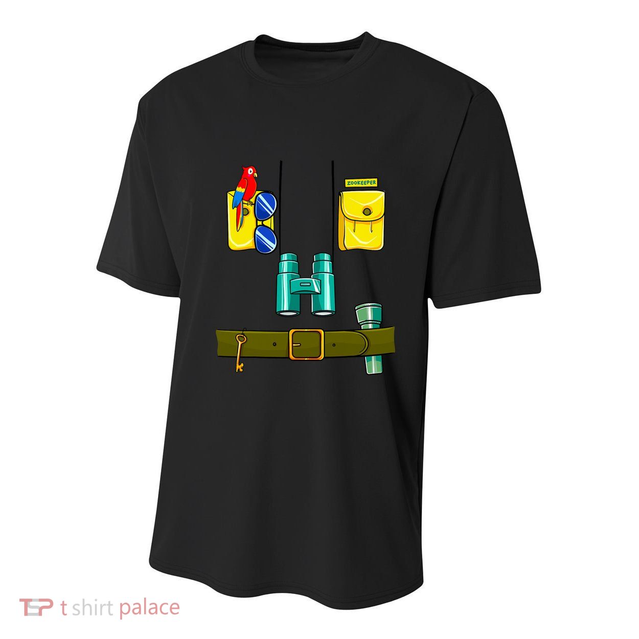 Zookeeper Costume Halloween DIY Jungle Safari Zoo Keeper Youth Performance Sprint T-Shirt