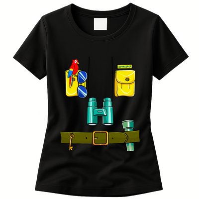 Zookeeper Costume Halloween DIY Jungle Safari Zoo Keeper Womens T-Shirt