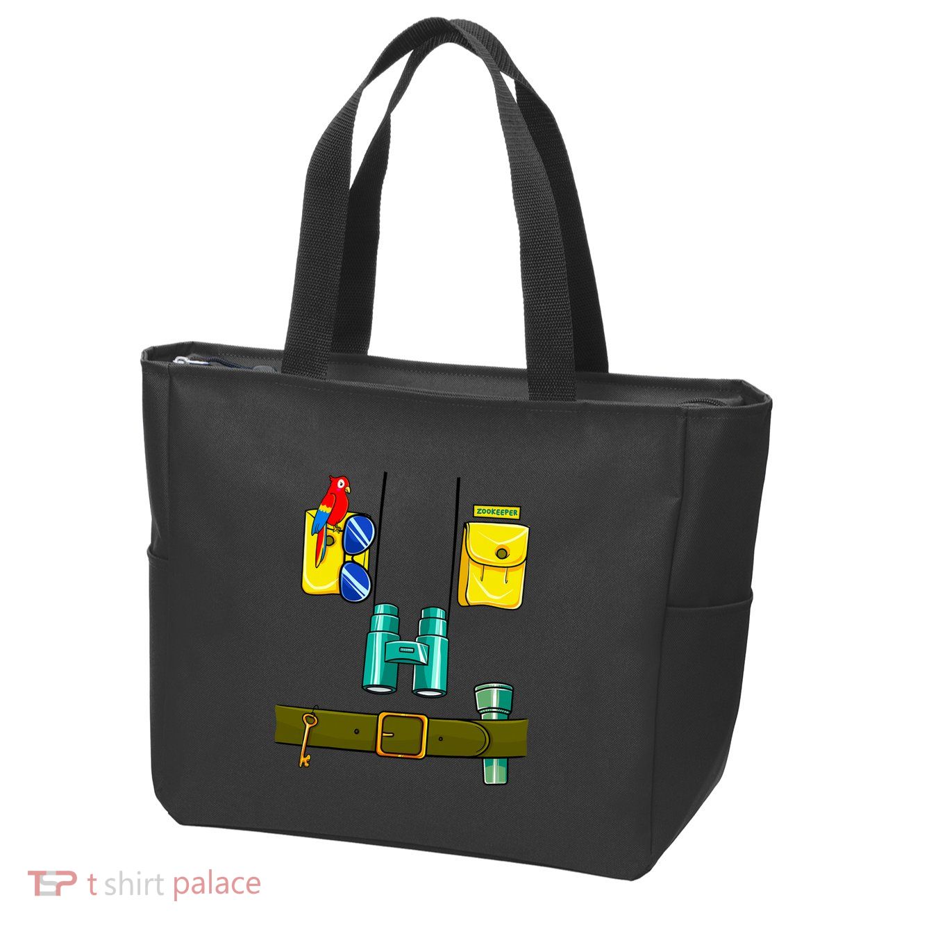 Zookeeper Costume Halloween DIY Jungle Safari Zoo Keeper Zip Tote Bag