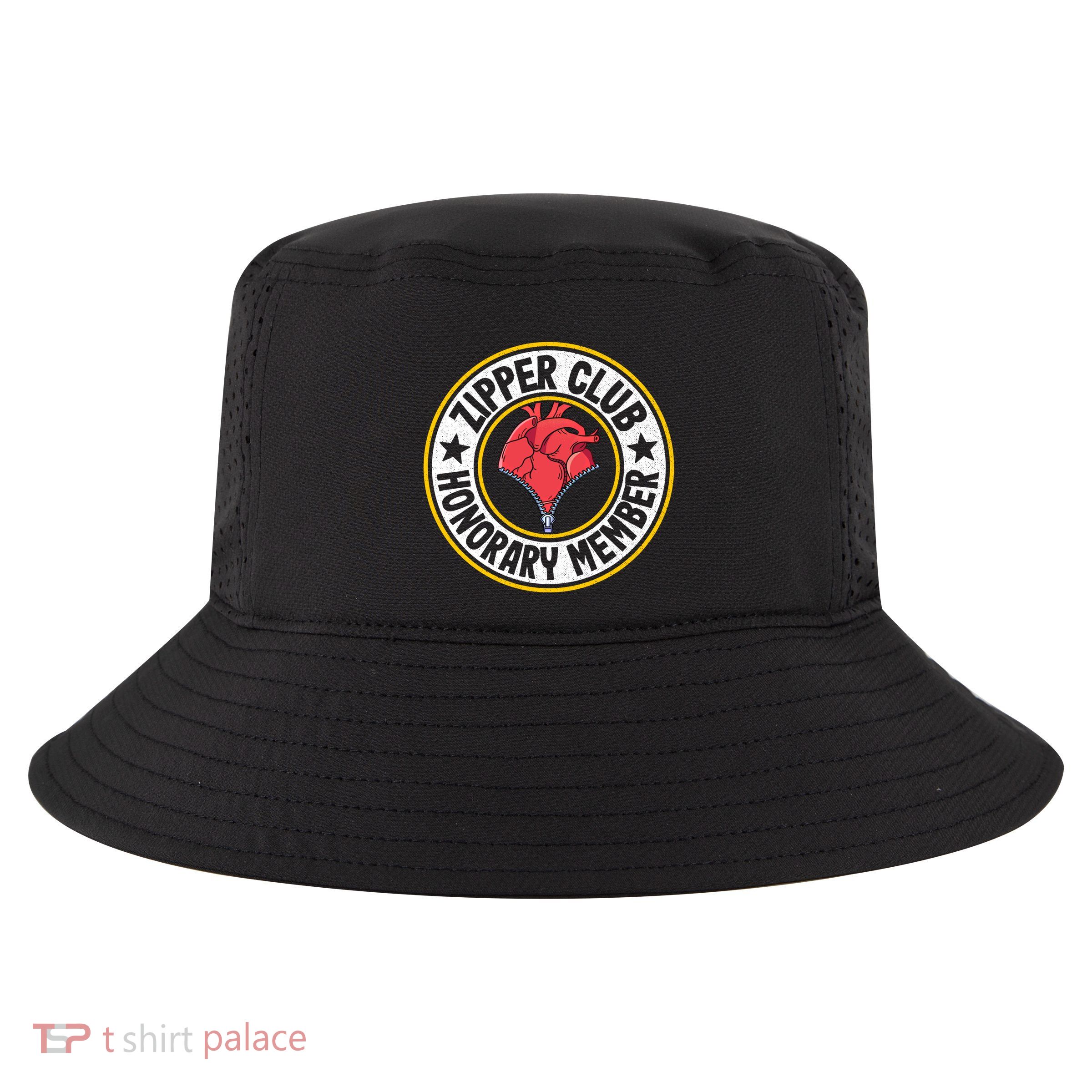 Zipper Club Honorary Member Bypass Open Heart Surgery Gift Cool Comfort Performance Bucket Hat