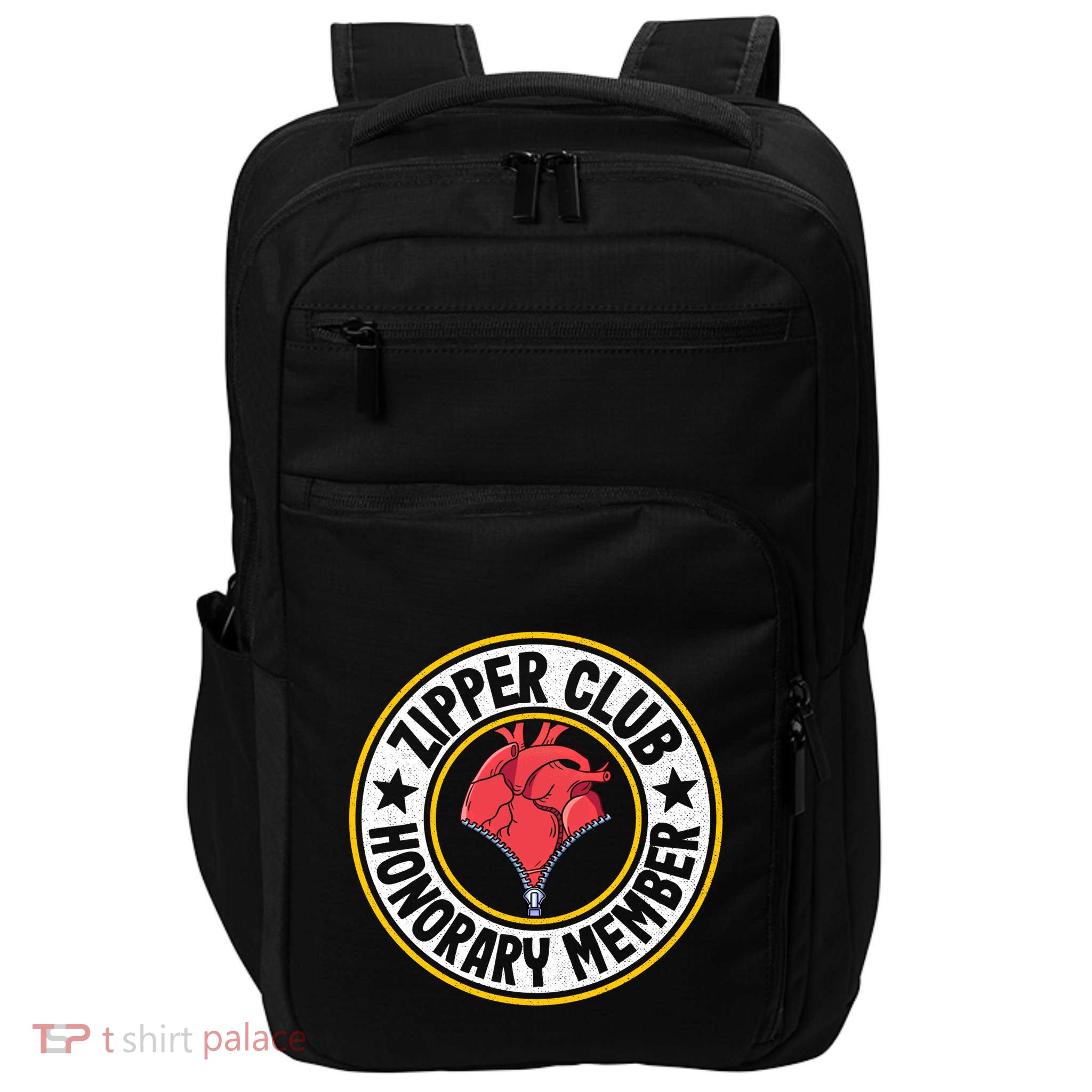 Zipper Club Honorary Member Bypass Open Heart Surgery Gift Impact Tech Backpack