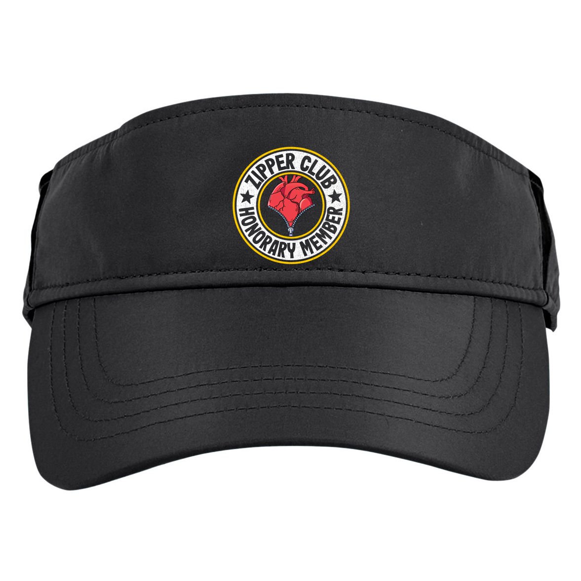 Zipper Club Honorary Member Bypass Open Heart Surgery Gift Adult Drive Performance Visor