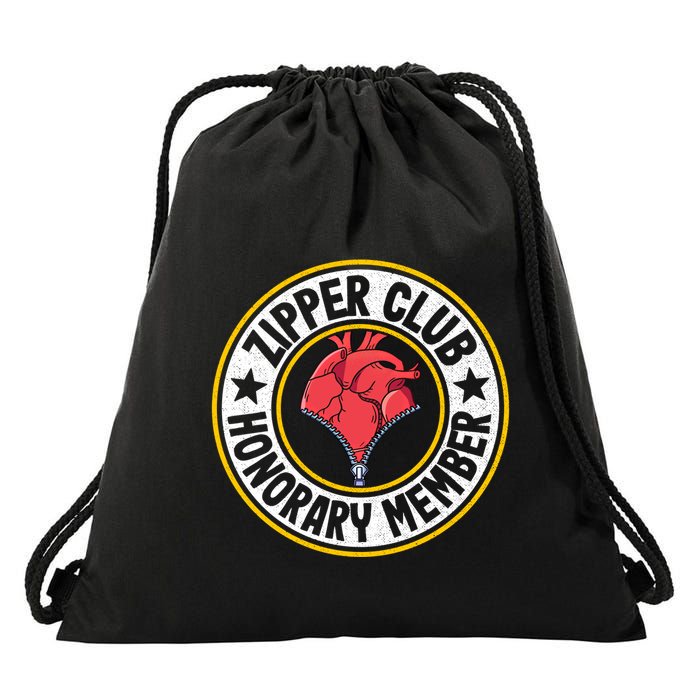 Zipper Club Honorary Member Bypass Open Heart Surgery Gift Drawstring Bag