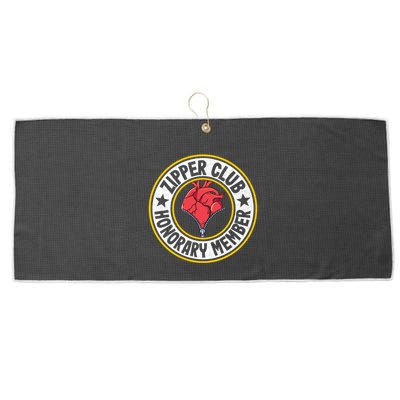 Zipper Club Honorary Member Bypass Open Heart Surgery Gift Large Microfiber Waffle Golf Towel