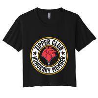 Zipper Club Honorary Member Bypass Open Heart Surgery Gift Women's Crop Top Tee