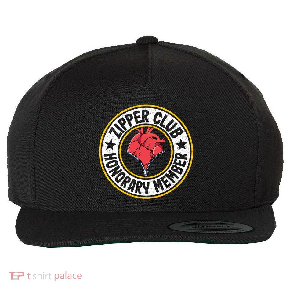 Zipper Club Honorary Member Bypass Open Heart Surgery Gift Wool Snapback Cap