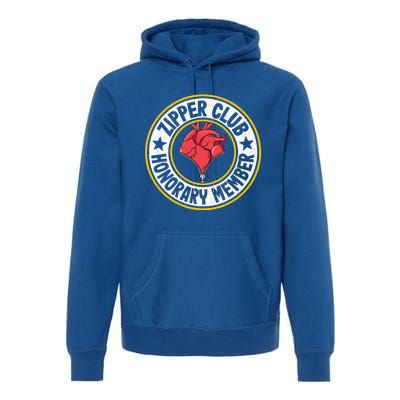 Zipper Club Honorary Member Bypass Open Heart Surgery Gift Premium Hoodie