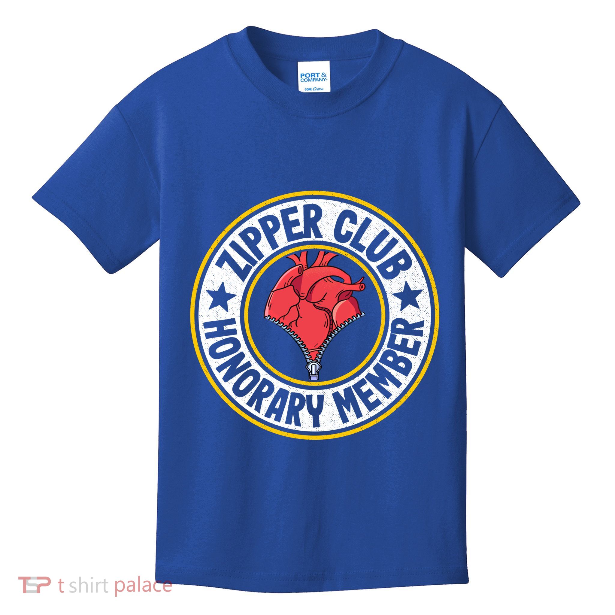 Zipper Club Honorary Member Bypass Open Heart Surgery Gift Kids T-Shirt