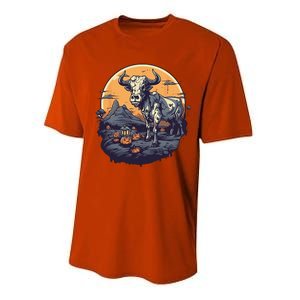 Zombie Cow Halloween Costume Scary Farm Animal Farmer Performance Sprint T-Shirt