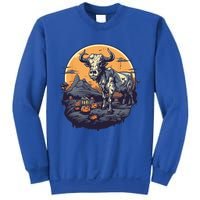 Zombie Cow Halloween Costume Scary Farm Animal Farmer Sweatshirt