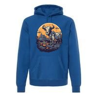 Zombie Cow Halloween Costume Scary Farm Animal Farmer Premium Hoodie